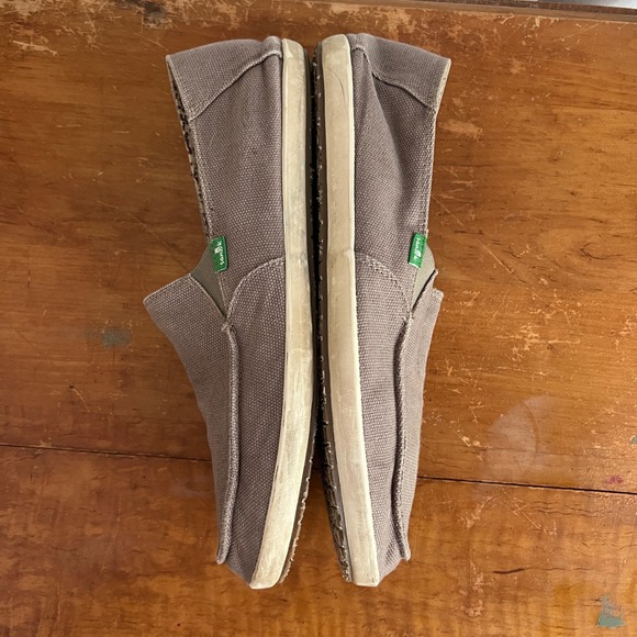 Sanuk Vagabond Slip On Shoes Mens 13 Canvas Moc Toe Loafers Gray Sidewalk Surfer main image 4